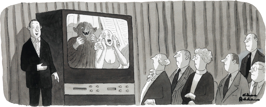 (ADVERTISING / CARTOON) CHARLES ADDAMS. The Company has decided its time for a new approach.